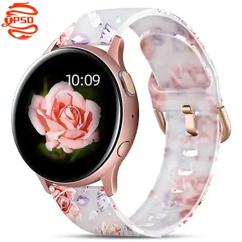 20 мм цветни ленти за Samsung Galaxy Watch 4 40 мм 44 мм/Watch 4 Класически прозрачни меки силиконови ленти за Amazfit GTS 3