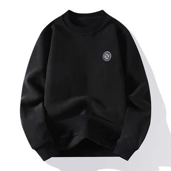 2023 Нови корейски Пуловери с бродерия букви на руното лигавицата, мъжки и женски пуловери в Ретро стил, Вязаная есен облекло