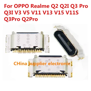 30-200 бр. Порт за зарядно устройство зарядно устройство Конектор за Зарядно устройство Тип C За OPPO Realme Q2 Q2I Q3 Pro Q3I V3 V5 V11 V13 V15 V11S Q3Pro Q2Pro