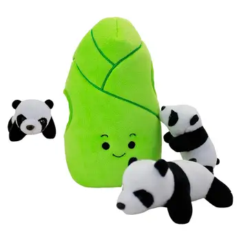 4x Сладки Плюшени играчки-Панди, придружаващи Сън, играчка с бамбук издънки, Автомобили, Декоративни, за момчета и Момичета, Детски творчески подаръци