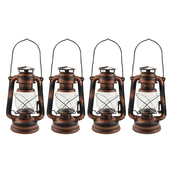 4шт 25 см Железопътни маслени фенери от античен бронз (cover), Ностальгическая градинска лампа за къмпинг, уплътнение, уличен фенер за къмпинг