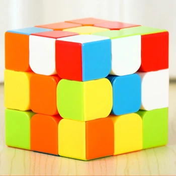 57 ММ Трехскоростные Гладни Кубчета 3 3 3 Магически Кубовидные Кубични пъзел Hongary Puzle 3x3 Cubbe за Развитие на деца на 12 години