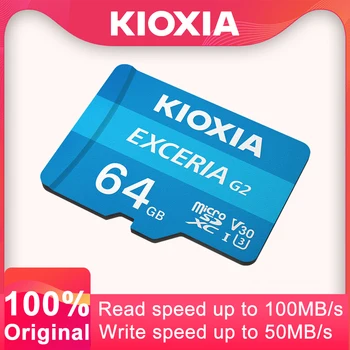 Kioxia EXCERIA G2 Micro SD Карти 64 GB U3 microSD, 32 GB V30 Карта памет 128 GB TF Карта 256 GB C10 За телефон Дрона (по-рано от Toshiba)