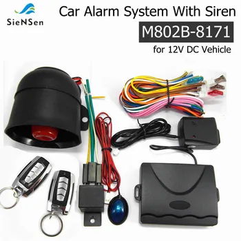 SieNSen анти-кражба Необходима Автомобилната Охранителна Система за автоаларми 12 vdc Имобилайзер Централно Заключване Датчик за Удар M802B-8171