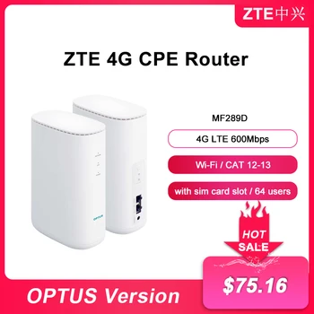 ZTE Отключени WiFi-рутер MF289D LTE CAT12/13, Безжичен Мрежов Повторител на сигнала, Двухчастотный Модем 600 Mbps, 4G, WiFi Сим-карта