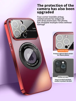 iPhone nano AG матирано голям прозорец с отсъствието на етикета, приложена на магнити ipone 15 15pro 15 promax 15 plus 14 13 12