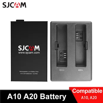 Батерия SJCAM A10 2650 mah, Литиево-йонна Батерия, Двойно Зарядно устройство За Аксесоари за корпусна и мека камера SJCAM A10 A20, Оригинална батерия марка SJCAM