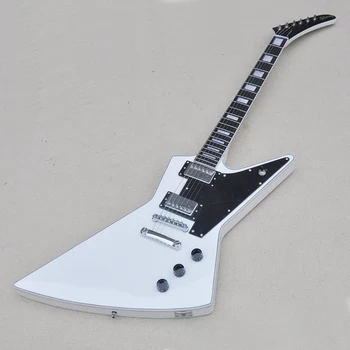 Гъши интегрирана електрическа китара със специална форма, бял, високо качество, Директни продажби с фабрика