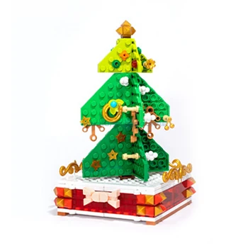 Държач за Коледно Модел градивните елементи на MOC JK5111 Тухли за растения в саксии и Креативна Празнична Атмосфера Украшение Играчка за Коледен подарък