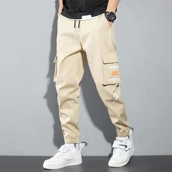 Единични Мъжки Панталони-карго, Мъжки 2023 Y2K, Странични джобове, хип-хоп Провиснал Джоггеры за бягане, Ежедневни панталони Harajuku, Мъжки