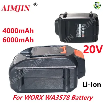 За WORX Абсолютно нов оригинален WA3578 -powersare 20V 4,0 AH/6,0 AH литиево-йонна батерия с голям капацитет