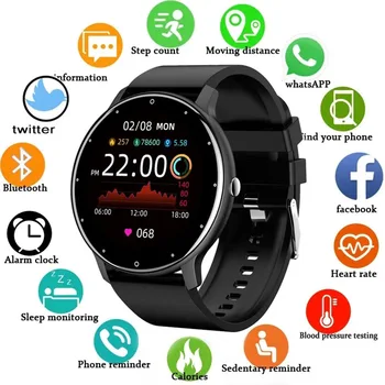 За Xiaomi Huawei 2023 Смарт Часовници Мъжки Женски с Пълен Сензорен Екран Спортни Фитнес Часовници Мъжки IP67 Водоустойчив Bluetooth Smartwatch Мъжки