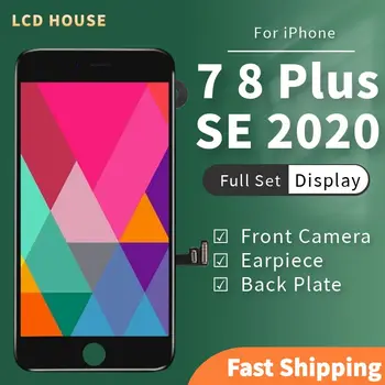За iPhone 7 8 Plus SE 2020 SE2 7P 8P LCD екран, Пълен Комплект Дисплей В Събирането на Сензорен Дигитайзер Пълна Подмяна на Камера