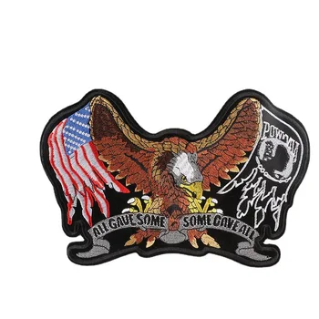Иконата на Бойния дух на армията на САЩ, бродерия Белоголового орлана, Големи размери, железни ивици ветерани, стикер с емблемата на-обект на клюки за мъжки якета