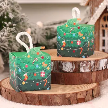 Коледна Елха Кутия Шоколадови Бонбони Весела Коледна Украса За Дома На Дядо Коледа Е Коледен Орнамент Навидад 2023 Честит Подарък За Нова Година 2024