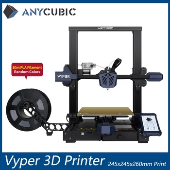 Комплект 3D принтер ANYCUBIC, Vyper, сензорен екран, магнитна Пружина платформа, Поддръжка на автоматично изравняване, възобновяване печат на 3D принтер