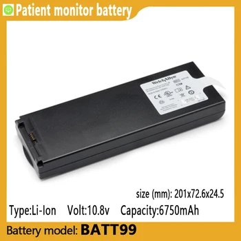 Литиево-йонна батерия BATT99 капацитет 6750 ма 10,8 подходящ за Welch Alyn Connex VSM 6000, Connex Vital Signals 
