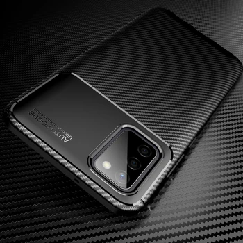 Мек калъф от TPU с модел от въглеродни влакна за Samsung Galaxy А01 Duos А01 Основната A02S EUR A03 Global A03 Основната A04S Защитен калъф