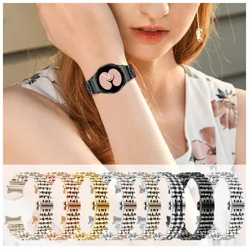 Метални въжета, съвместим с Samsung Galaxy Watch 4 40 мм/44 мм, метален взаимозаменяеми гривна от неръждаема Стомана, каишка за китката