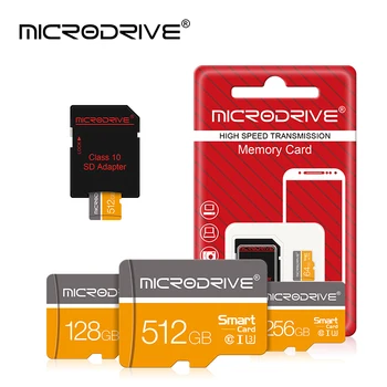 Мини SD карта 8 GB 16 GB 32 GB Карта памет от клас 10, Високоскоростно Micro sd flash 64 GB за Телефон/Таблет/Фотоапарат 128 GB, 256 GB, 512 Г TF карта