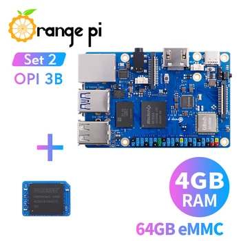 Модул Orange Pi 3Б 4GB + 64G EMMC, мини-КОМПЮТЪР Rockchip RK3566 с четырехъядерным процесор WiFi + МОЖНО Gigabit под управлението на Android OS, Linux, одноплатный комплект SBC