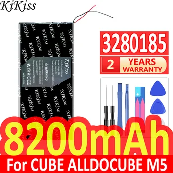 Мощна Батерия KiKiss с Капацитет 8200 mah 3280185 За Tablet PC CUBE ALLDOCUBE M5 T1006-3280185 с 2 линии батерии