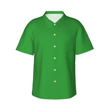 Мъжки Ежедневни Хавайски ризи С къс ръкав, Плажни ризи с копчета, Ризи с тропически цветен модел