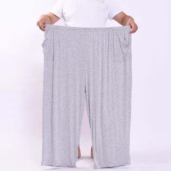 Мъжките Ежедневни панталони с висока Еластичност 15XL 16XL 210-260 кг, Летни Ежедневните домашни панталони от Модала, Нови Мъжки Супер Меки Панталони Голям Размер