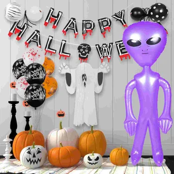Надуваеми летни играчки с извънземни, балони във формата на чужденци, детски играчки, аксесоари за партита, декори, костюми за Хелоуин от PVC