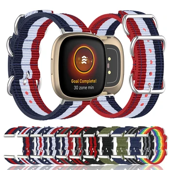 Найлонов ремък за Fitbit Versa 3/Fitbit Sense Гривна на китката, спортни Умни часовници, дишаща взаимозаменяеми каишка за часовници, Аксесоари