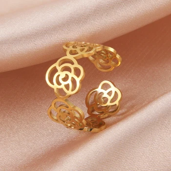 Нов регулируем пръстен Jeshayuan в розов цвят за жени, за да създадете една модерна и пръстен от неръждаема стомана, корейски естетически бижута