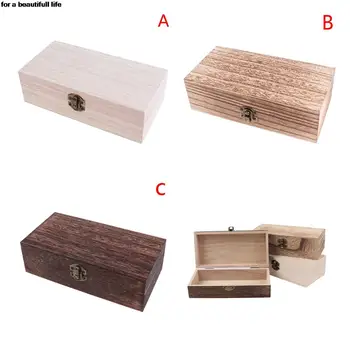 Нова 1 бр. ретро ковчег за бижута Настолна дървена мида за Съхранение на Ръчно изработени дървена кутия