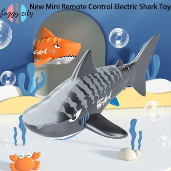 Нова Мини Електрическа Акула Биомиметическая риба Може да се гмуркат с инфрачервено Управление на Годишна Водна играчка Лодка с дистанционно управление, Детски подарък
