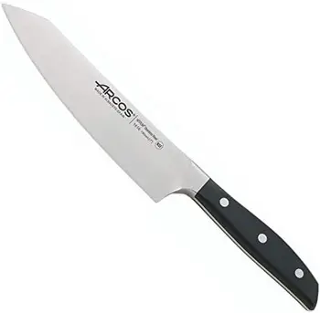 Нож 10 инча от неръждаема стомана. Нож за рязане на шунка и месо. Ергономична дръжка от полиоксиметилена и острие с диаметър 250 mm. Серия M