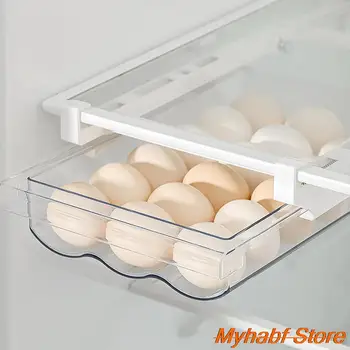 Органайзер за яйца в Хладилника чекмеджета за съхранение в Хладилника с дръжка Кухненски кутия за съхранение на Яйца Прозрачен Контейнер за плодове