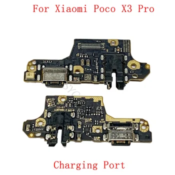 Оригинален USB конектор за зареждане, такса пристанище, гъвкав кабел За Xiaomi Poco X3 Pro, резервни части за ремонт на зарядно пристанище