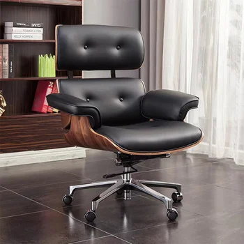 Офис стол висококачествена и Лесна модерна луксозна офис мебели, Дизайнерски Кожен стол, Удобно въртящо се кресло на шефа