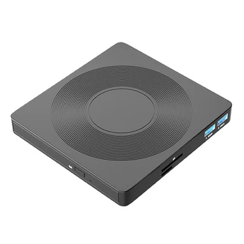 Портативен плейър CD DVD USB3.0 Type-C CD Burner Сценарист, който е Съвместим с Win, Mac OS Слота за карти памет TF/SD за преносими компютри, настолни компютри, преносими КОМПЮТРИ