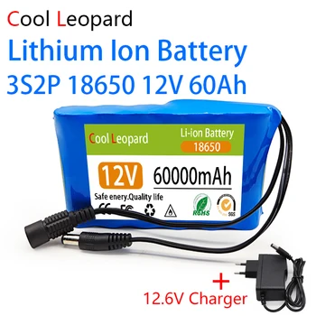 Преносим Литиево-йонна Батерия с Висок Капацитет 3S2P 12V 60000mAh За Монитор за видеонаблюдение 12,6 V 60Ah Li-ion Battery