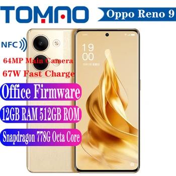 Смартфон Oppo Reno 9 Reno9 5G Android 13 Snapdragon 778G Восьмиядерный 6,7 инча 120 Hz 4500 mah 67 W 64 Mp Камера за задно виждане Google Play NFC