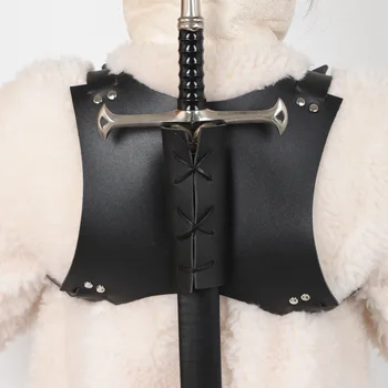Средновековния Готически Рицарски Наплечник от изкуствена кожа с меча си, подплатена презрамка епохата на Възраждането за възрастни Мъже, Поясная кобур, Поясная кобур, подпори за cosplay