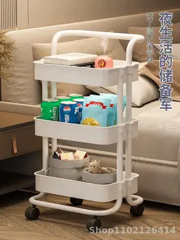 Стелажи за бебешки принадлежности, количка от пода до тавана, многоетажен и кухня, Спалня за новородено, Подвижни рафтове за съхранение на закуски
