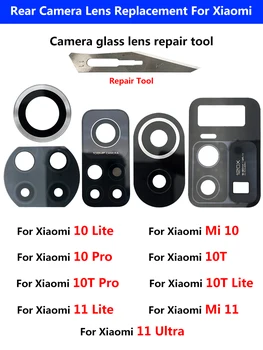 Стъклен Капак на обектива на задната камера С Лепилен Стикер За Xiaomi Mi A3 A1 A2 Lite Mi 10 11 Redmi 10 Redmi Note 9S 9 10 Pro Max 10 9A