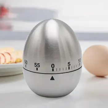 Таймер за яйца от неръждаема стомана, Хронометър, аларма, Кухненски часовник за приготвяне на яйца, Таймер за броене, аларма, Стоманени Ръчни визуални инструменти за обратно отброяване