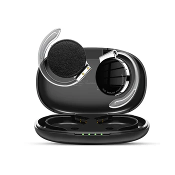 Тези Безжични слушалки БТ 5.2, ухото на куката, слушалки с двоен микрофон, Спортна слушалка със зарядно устройство
