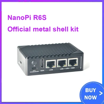 Удобна такса развитие Nanopi R6S RK3588S Двоен gigabit ethernet мрежов порт 2.5 G 8G32GB edge calculation 8K60P