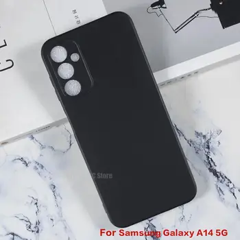 Устойчив На надраскване Мек Черен Калъф За телефон от TPU Samsung Galaxy A14 5G, Силиконов Калъф За Samsung Galaxy A14 5G, Защитната обвивка