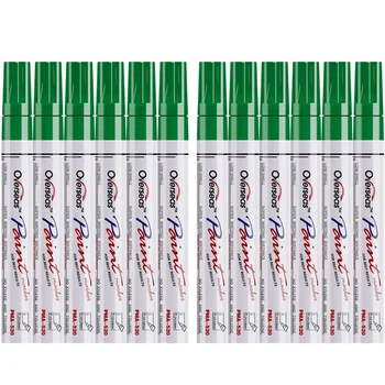 Химикалки със зелена боя, маркери за рисуване, 12 бр., определени водостойких писалки с мастило на маслена основа, бързо съхнещи и постоянни, маркери за наскальной живопис