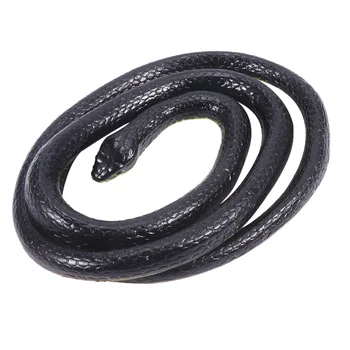 Черна змия, на играчка от изкуствена Гърмяща змия, имитация на фигурки, Призрачен Ужас