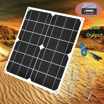 соларен панел 5 До 12 В 20 W 10 W 5-Вата Зарядно устройство за USB порт Регулатори зареждане на Слънчеви панели, 20 W Външна Мощност на литиево-йонни батерии Преносими